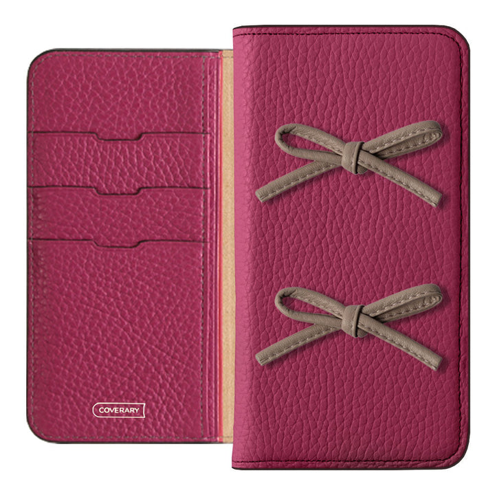 Genuine leather 32 colors Italian shrink leather leather cord ribbon notebook-style case Xperia series