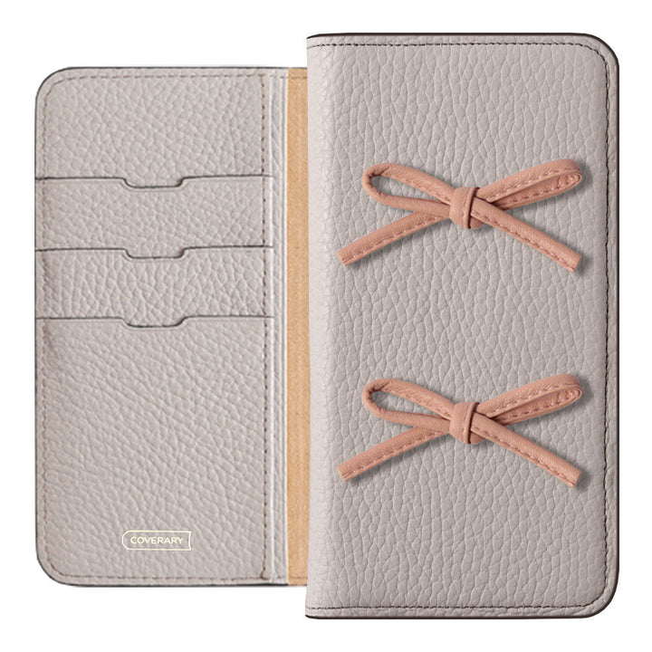 Cuir véritable 32 couleurs cuir italien grainé ruban en cuir étui portefeuille pour la série Google Pixel