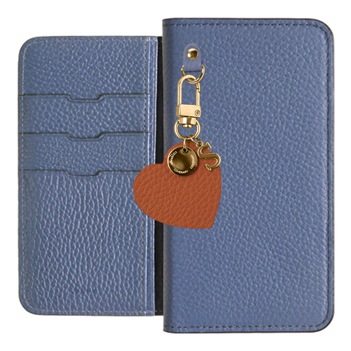 Cuir véritable 32 couleurs cuir italien grainé motif initial charme étui portefeuille série Google Pixel