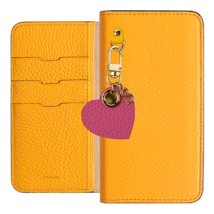 Cuir véritable 32 couleurs cuir italien grainé motif initial charme étui portefeuille série Google Pixel