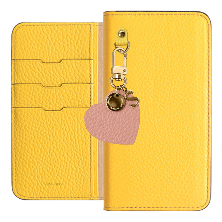 Cuir véritable 32 couleurs cuir italien grainé motif initial charme étui portefeuille série Google Pixel