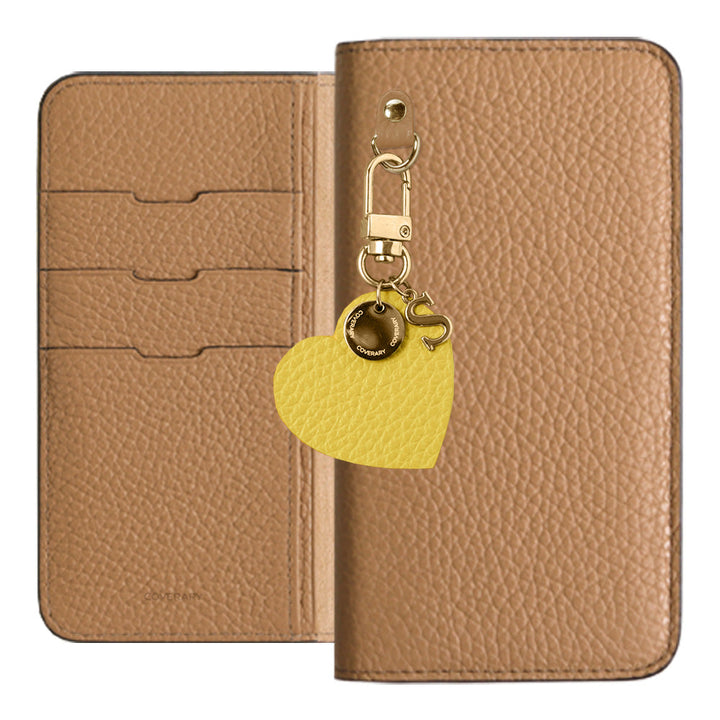 Cuir véritable 32 couleurs cuir italien grainé motif initial charme étui portefeuille série Google Pixel