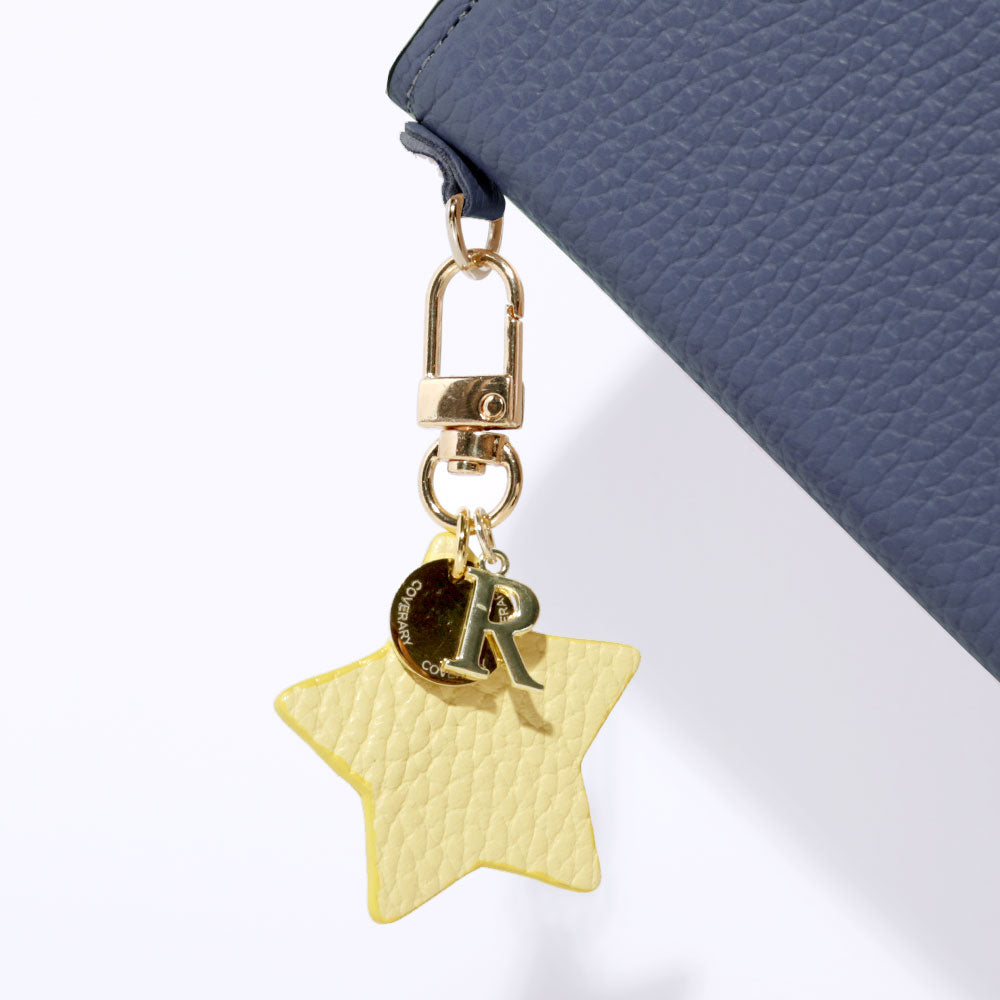 Genuine leather 32 colors Italian shrink leather motif initial charm notebook-style case Xperia series