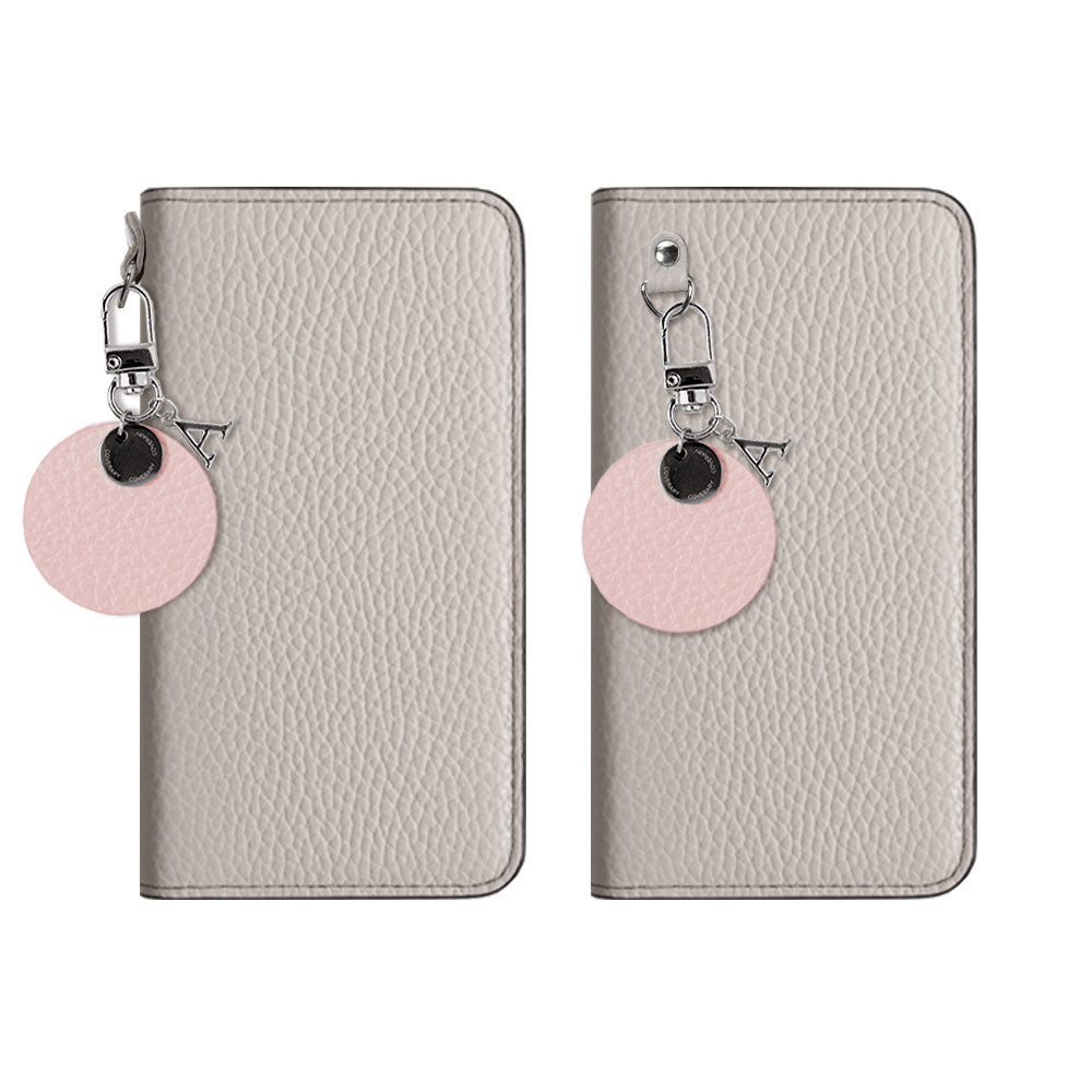 Cuir véritable 32 couleurs cuir italien grainé motif initial charme étui portefeuille série Google Pixel