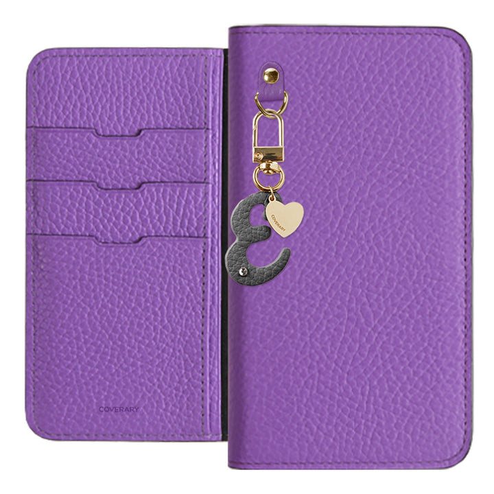 Genuine leather 32 colors Italian shrink leather mini initial charm notebook-style case Google Pixel series