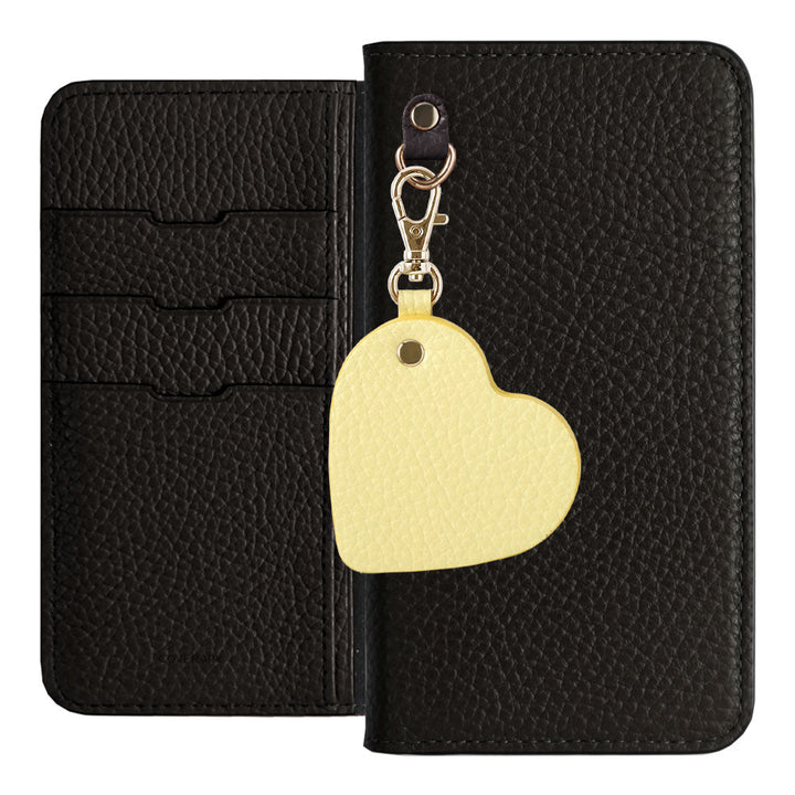Cuir véritable 32 couleurs Cuir italien grainé Charm miroir motif Étui portefeuille Série AQUOS