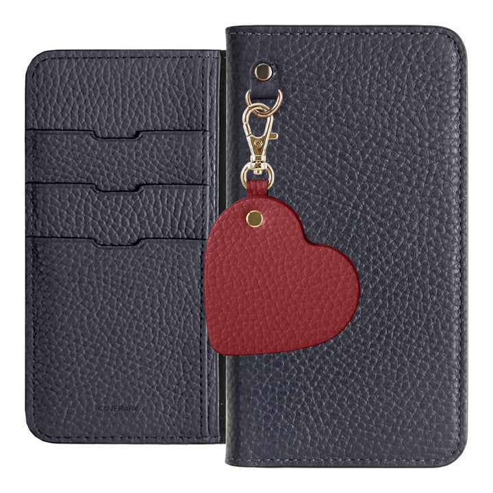 Genuine Leather 32 Colors Italian Shrink Leather Motif Mirror Charm Notebook Case
