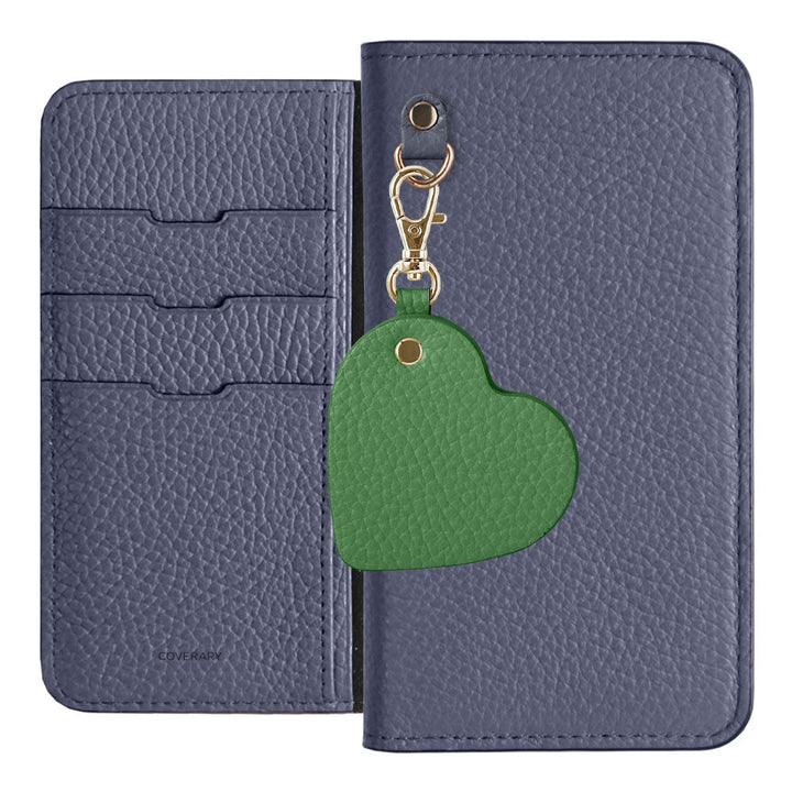 Genuine Leather 32 Colors Italian Shrink Leather Motif Mirror Charm Wallet Case Galaxy Series