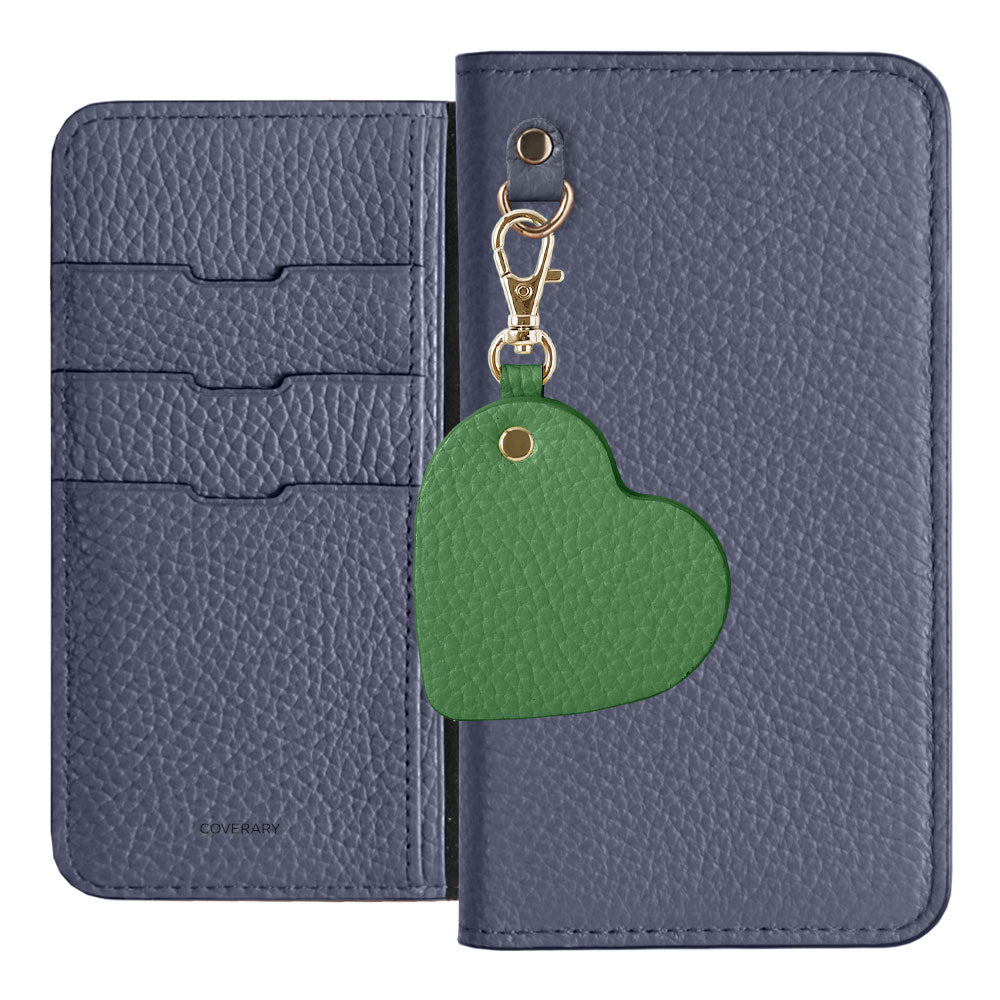 Cuir véritable 32 couleurs Cuir italien grainé Charm miroir motif Étui portefeuille Série AQUOS