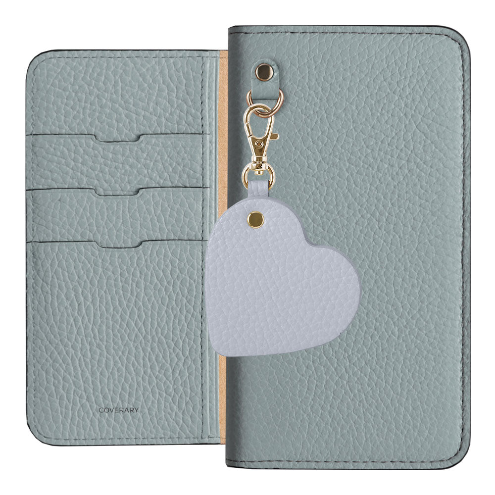 Cuir véritable 32 couleurs Cuir italien grainé Charm miroir motif Étui portefeuille Série AQUOS
