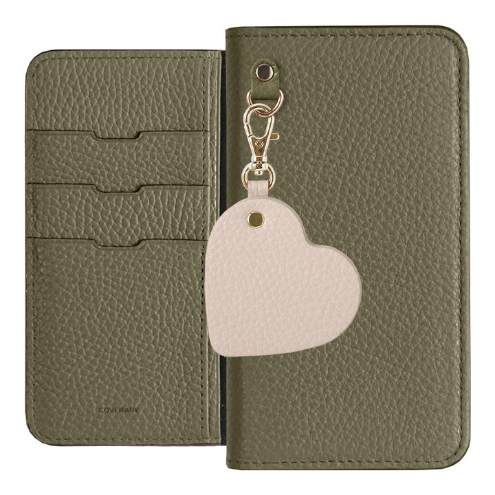 Genuine Leather 32 Colors Italian Shrink Leather Motif Mirror Charm Wallet Case Galaxy Series