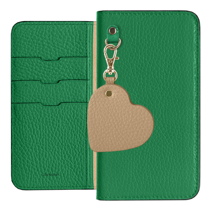 Genuine Leather 32 Colors Italian Shrink Leather Motif Mirror Charm Notebook Case