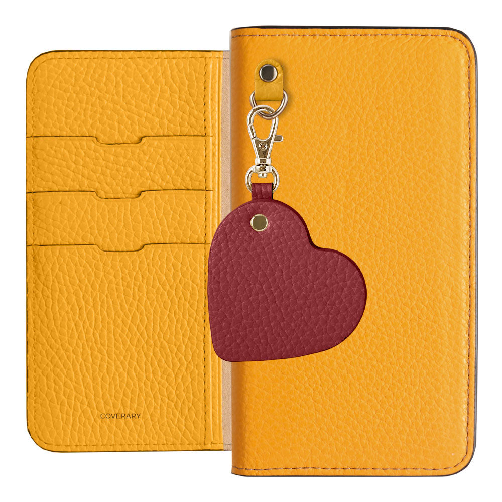 Genuine Leather 32 Colors Italian Shrink Leather Motif Mirror Charm Notebook Case