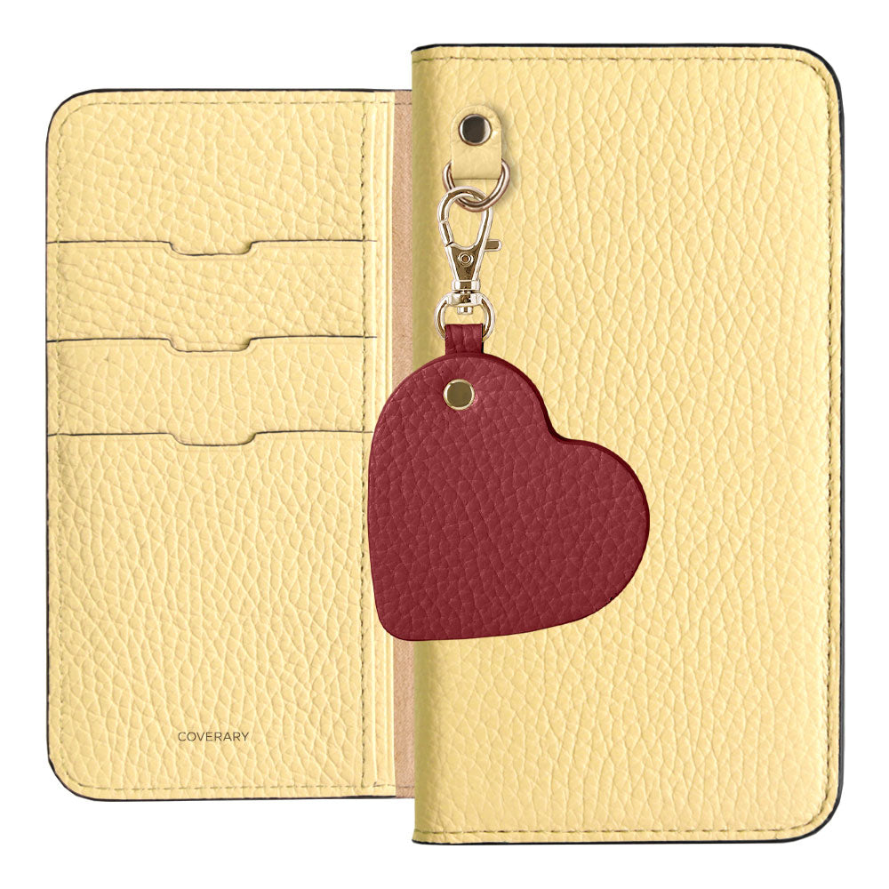 Cuir véritable 32 couleurs Cuir italien grainé Charm miroir motif Étui portefeuille Série AQUOS