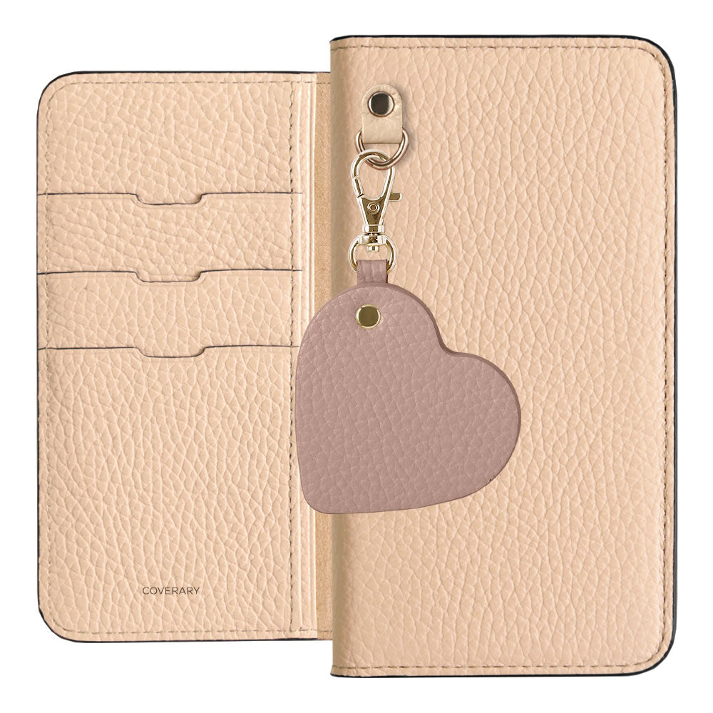 Cuir véritable 32 couleurs Cuir italien grainé Charm miroir motif Étui portefeuille Série AQUOS