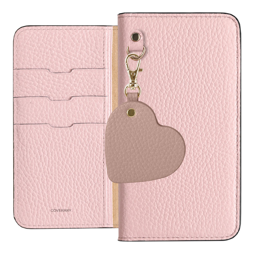 Cuir véritable 32 couleurs Cuir italien grainé Charm miroir motif Étui portefeuille Série AQUOS