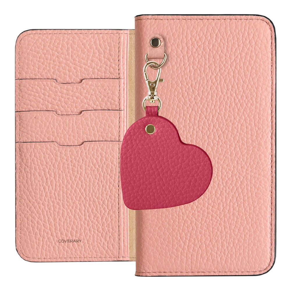 Cuir véritable 32 couleurs Cuir italien grainé Charm miroir motif Étui portefeuille Série AQUOS