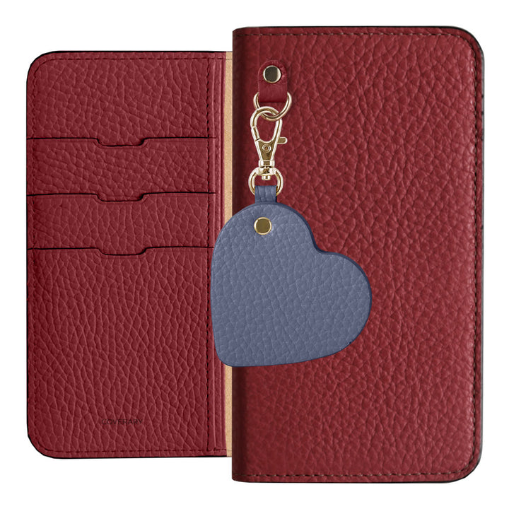 Genuine Leather 32 Colors Italian Shrink Leather Motif Mirror Charm Notebook Case