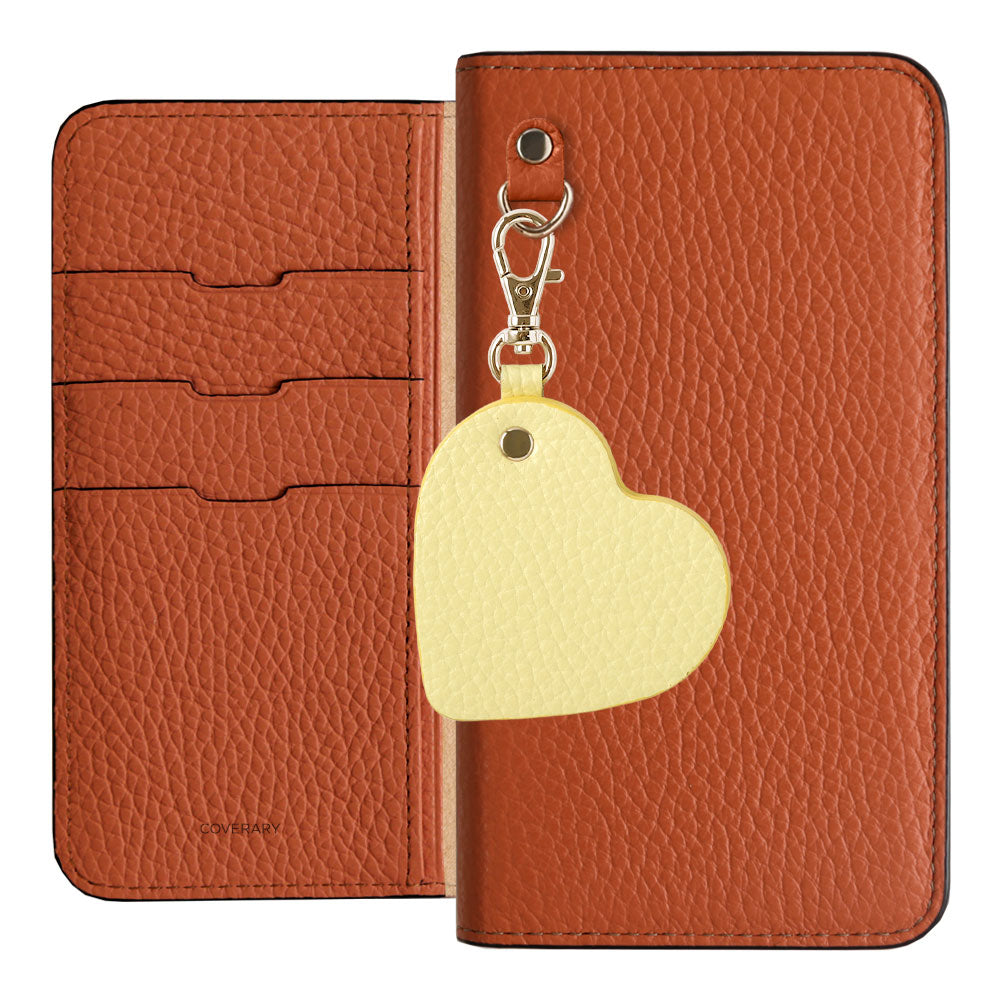 Genuine Leather 32 Colors Italian Shrink Leather Motif Mirror Charm Notebook Case