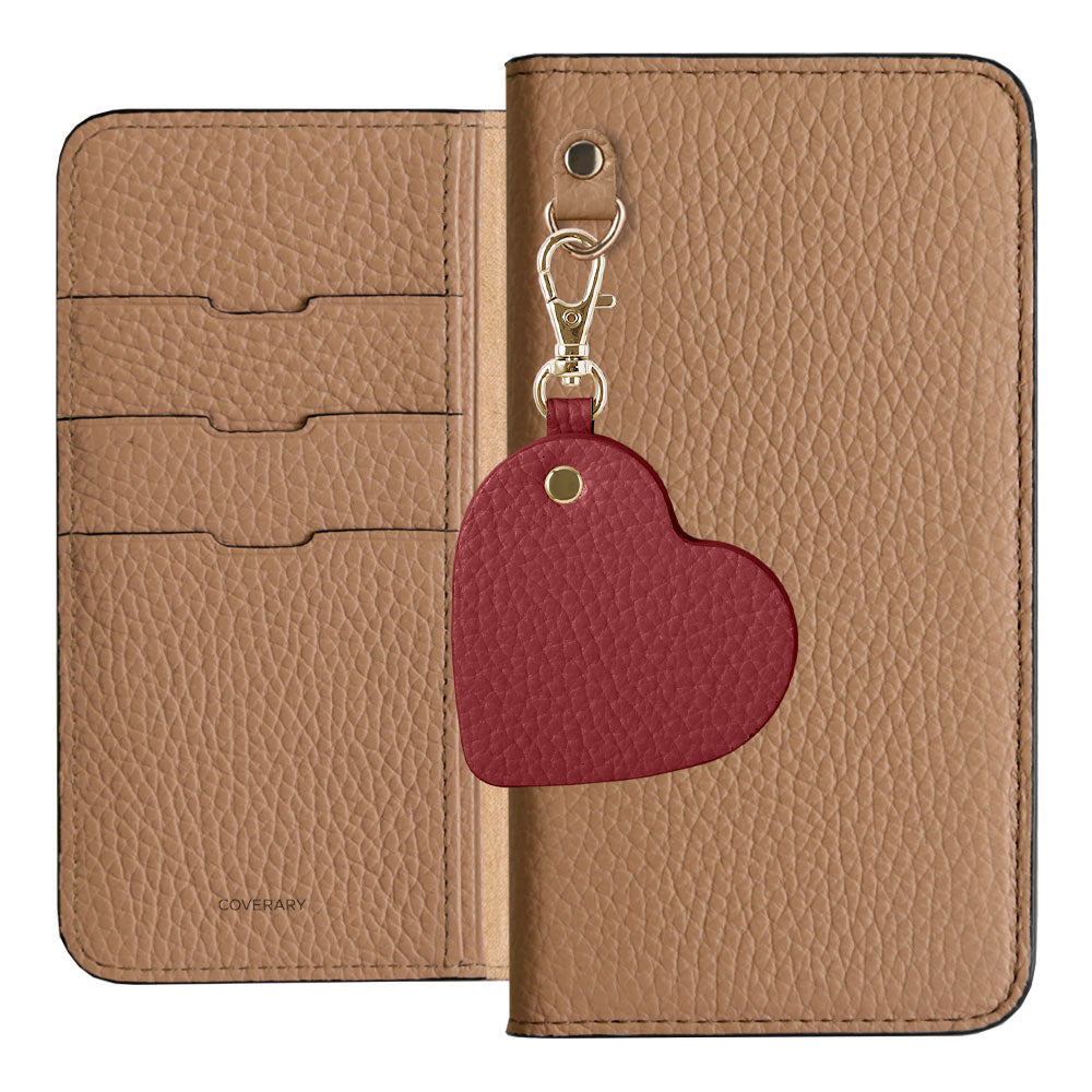 Cuir véritable 32 couleurs Cuir italien grainé Charm miroir motif Étui portefeuille Série AQUOS