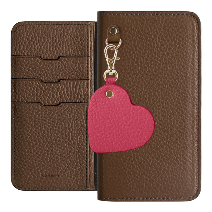 Cuir véritable 32 couleurs Cuir italien grainé Charm miroir motif Étui portefeuille Série AQUOS
