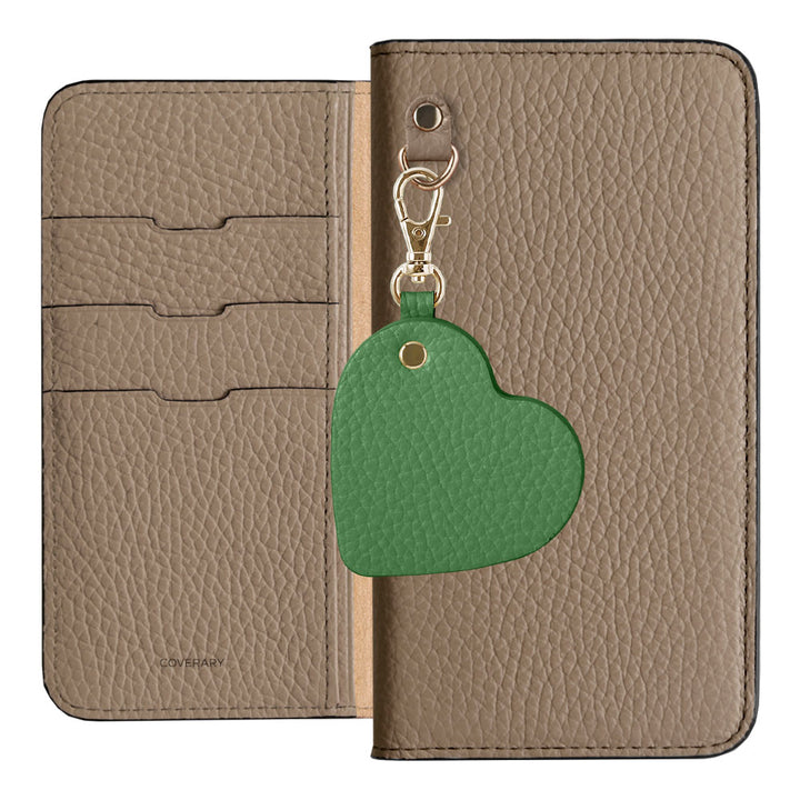 Genuine Leather 32 Colors Italian Shrink Leather Motif Mirror Charm Notebook Case