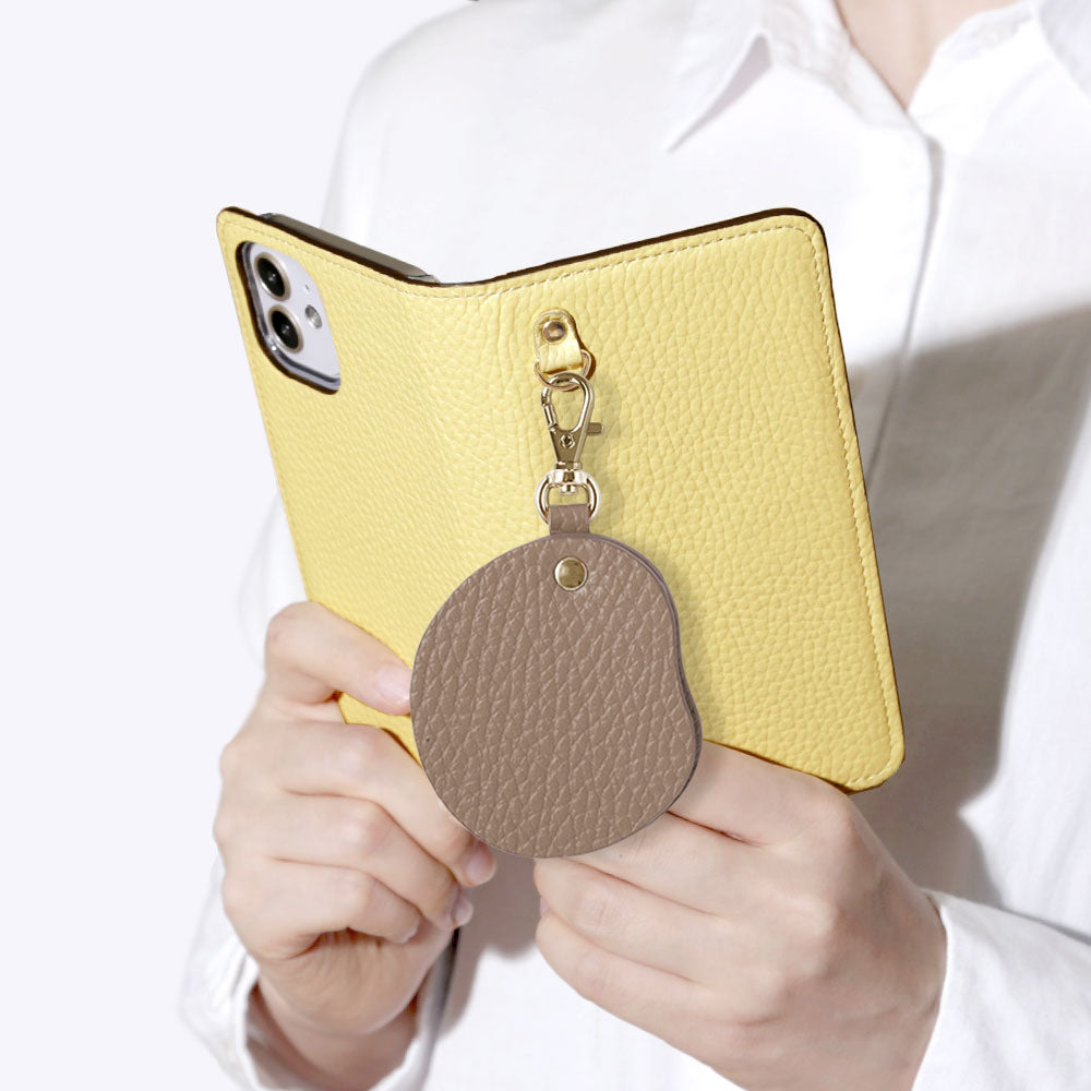 Genuine Leather 32 Colors Italian Shrink Leather Motif Mirror Charm Wallet Case Xperia Series