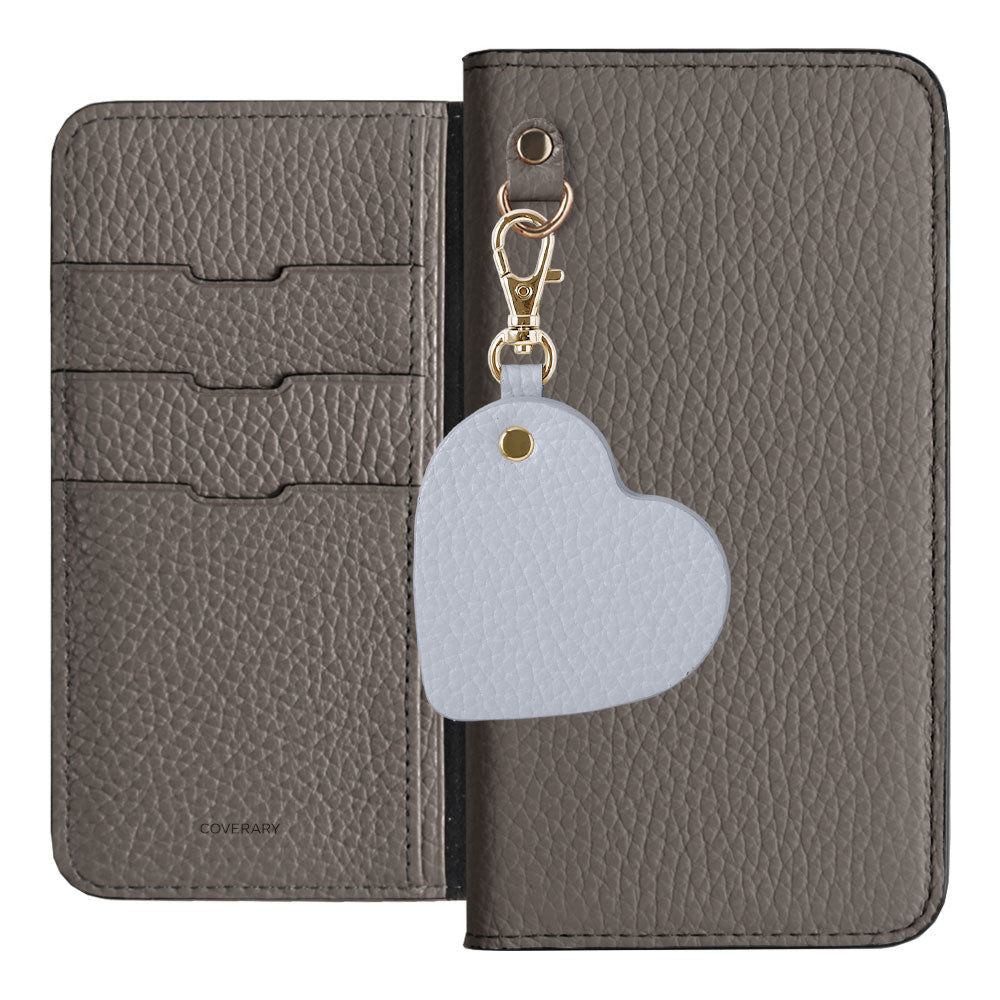 Cuir véritable 32 couleurs Cuir italien grainé Charm miroir motif Étui portefeuille Série AQUOS