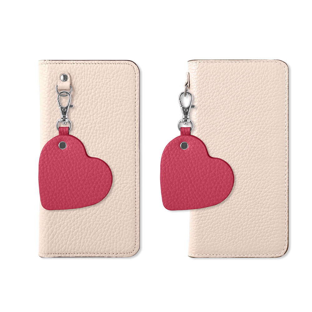 Cuir véritable 32 couleurs Cuir italien grainé Charm miroir motif Étui portefeuille Série AQUOS