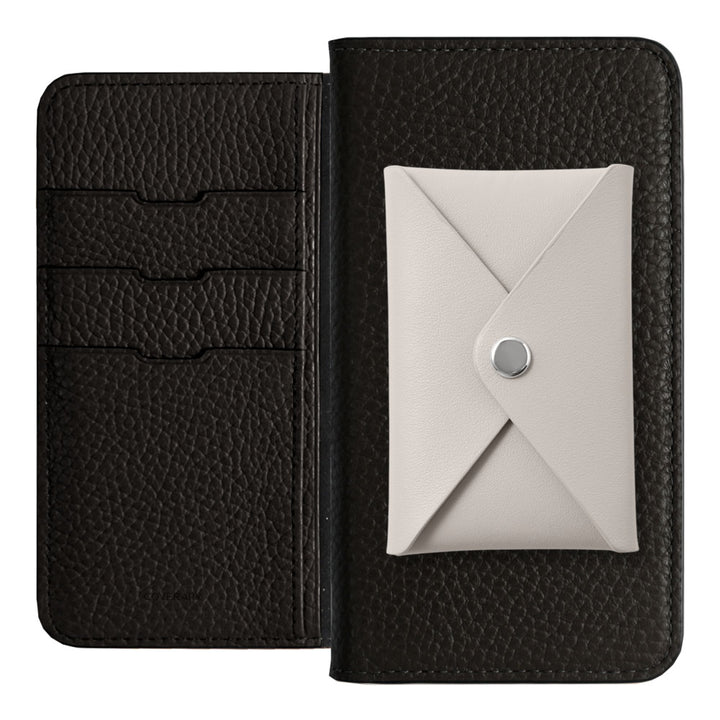 Genuine Leather 32 Colors Italian Shrink Leather Smooth Leather Pocket with Lid Notebook-style Case AQUOS Series