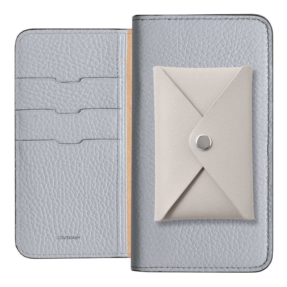 Genuine Leather 32 Colors Italian Shrink Leather Smooth Leather Pocket with Lid Notebook-style Case AQUOS Series