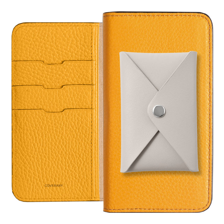 Cuir véritable 32 couleurs Cuir italien grainé Cuir lisse avec poche à rabat Étui portefeuille