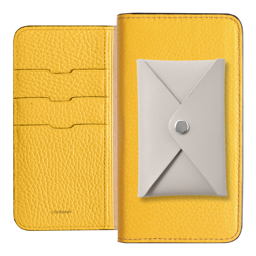 Genuine Leather 32 Colors Italian Shrink Leather Smooth Leather Pocket with Lid Notebook-style Case AQUOS Series