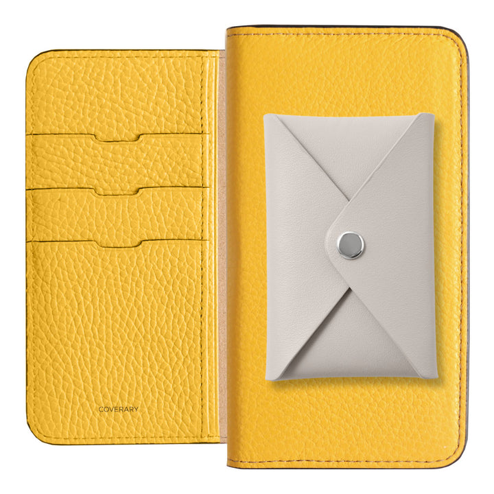 Genuine Leather 32 Colors Italian Shrink Leather Smooth Leather Pocket with Lid Notebook-style Case AQUOS Series