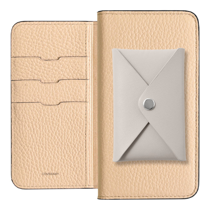 Genuine Leather 32 Colors Italian Shrink Leather Smooth Leather Pocket with Lid Notebook-style Case AQUOS Series