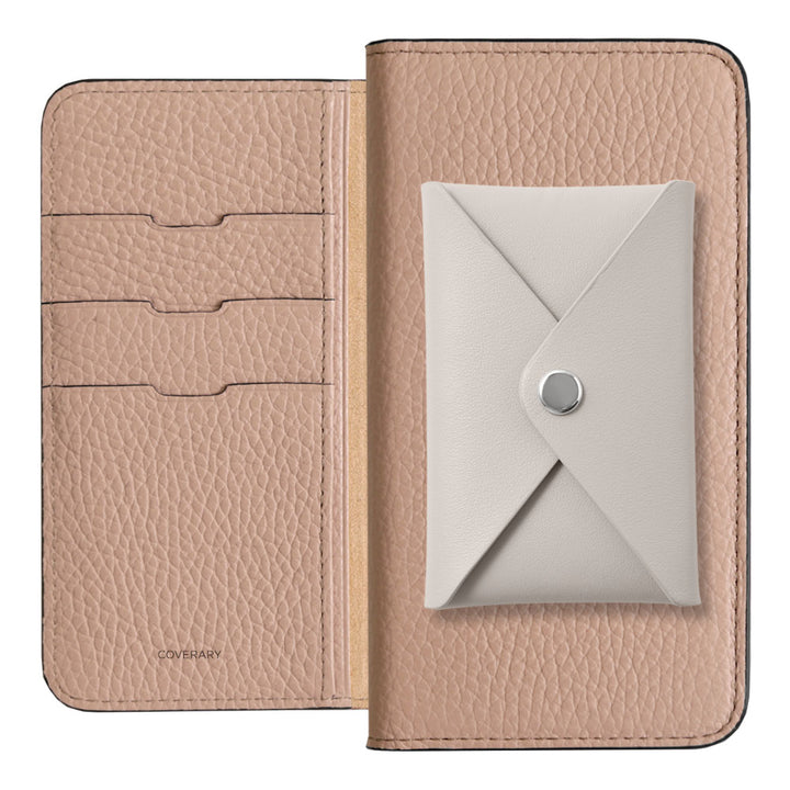 Genuine Leather 32 Colors Italian Shrink Leather Smooth Leather Pocket with Lid Notebook-style Case AQUOS Series