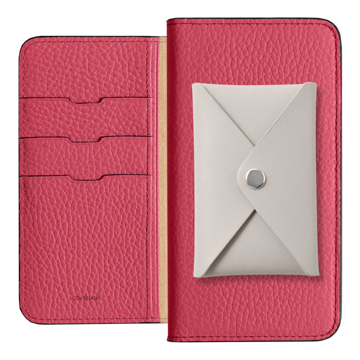 Cuir véritable 32 couleurs Cuir italien grainé Cuir lisse avec poche à rabat Étui portefeuille