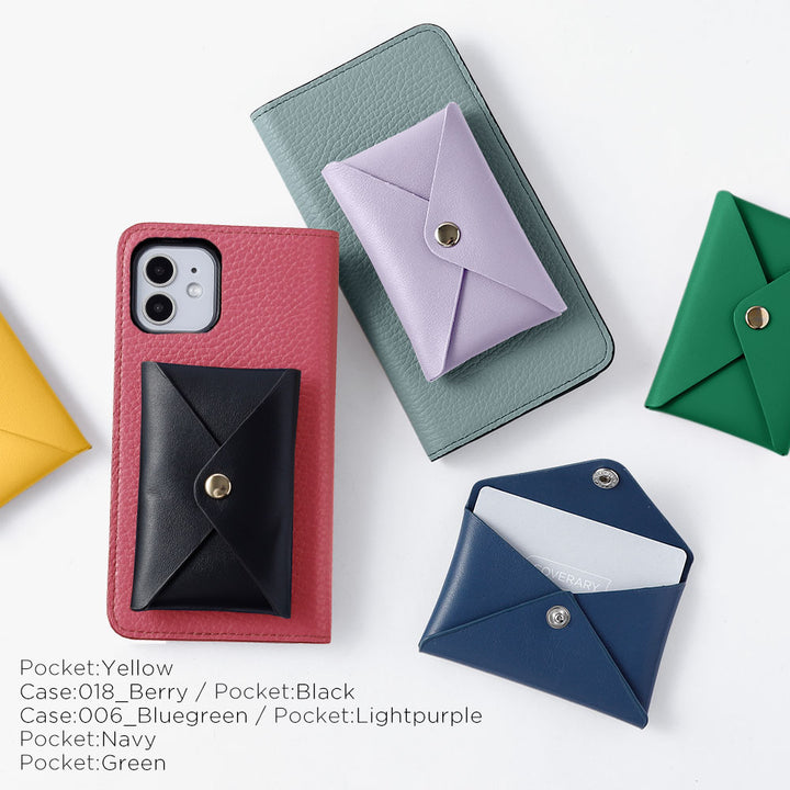 Genuine Leather 32 Colors Italian Shrink Leather Smooth Leather Pocket with Lid Notebook-style Case Google Pixel Series