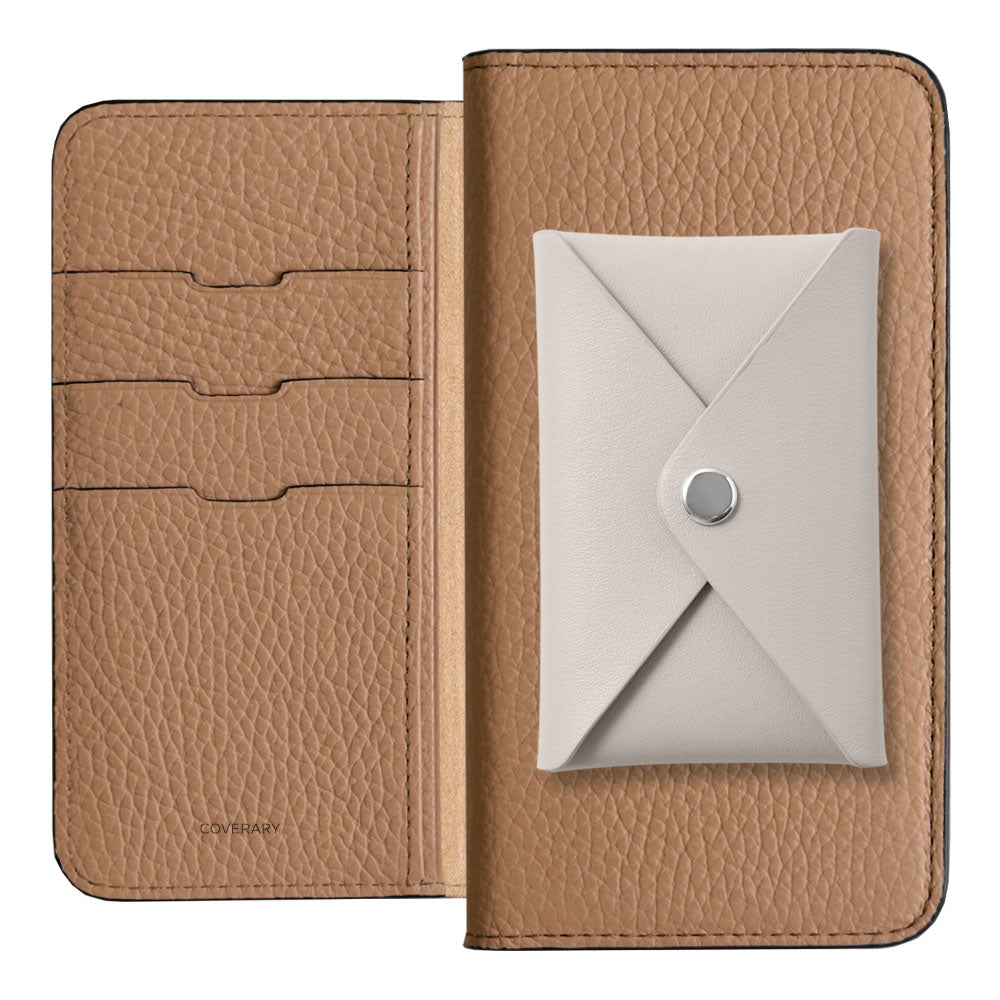 Genuine Leather 32 Colors Italian Shrink Leather Smooth Leather Pocket with Lid Notebook-style Case AQUOS Series