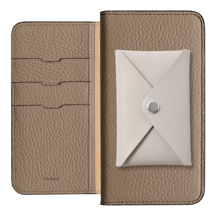 Cuir véritable 32 couleurs Cuir italien grainé Cuir lisse avec poche à rabat Étui portefeuille