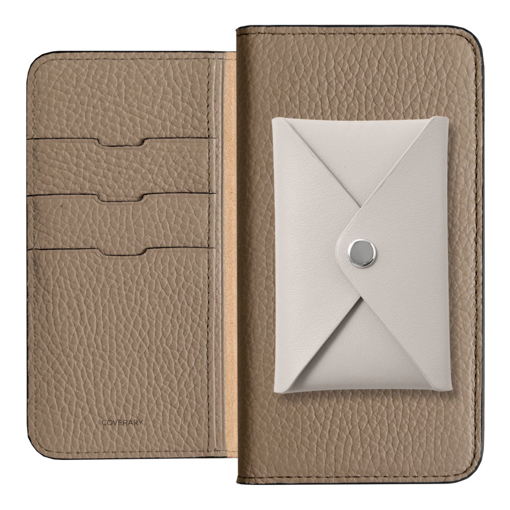 Genuine Leather 32 Colors Italian Shrink Leather Smooth Leather Pocket with Lid Notebook-style Case AQUOS Series