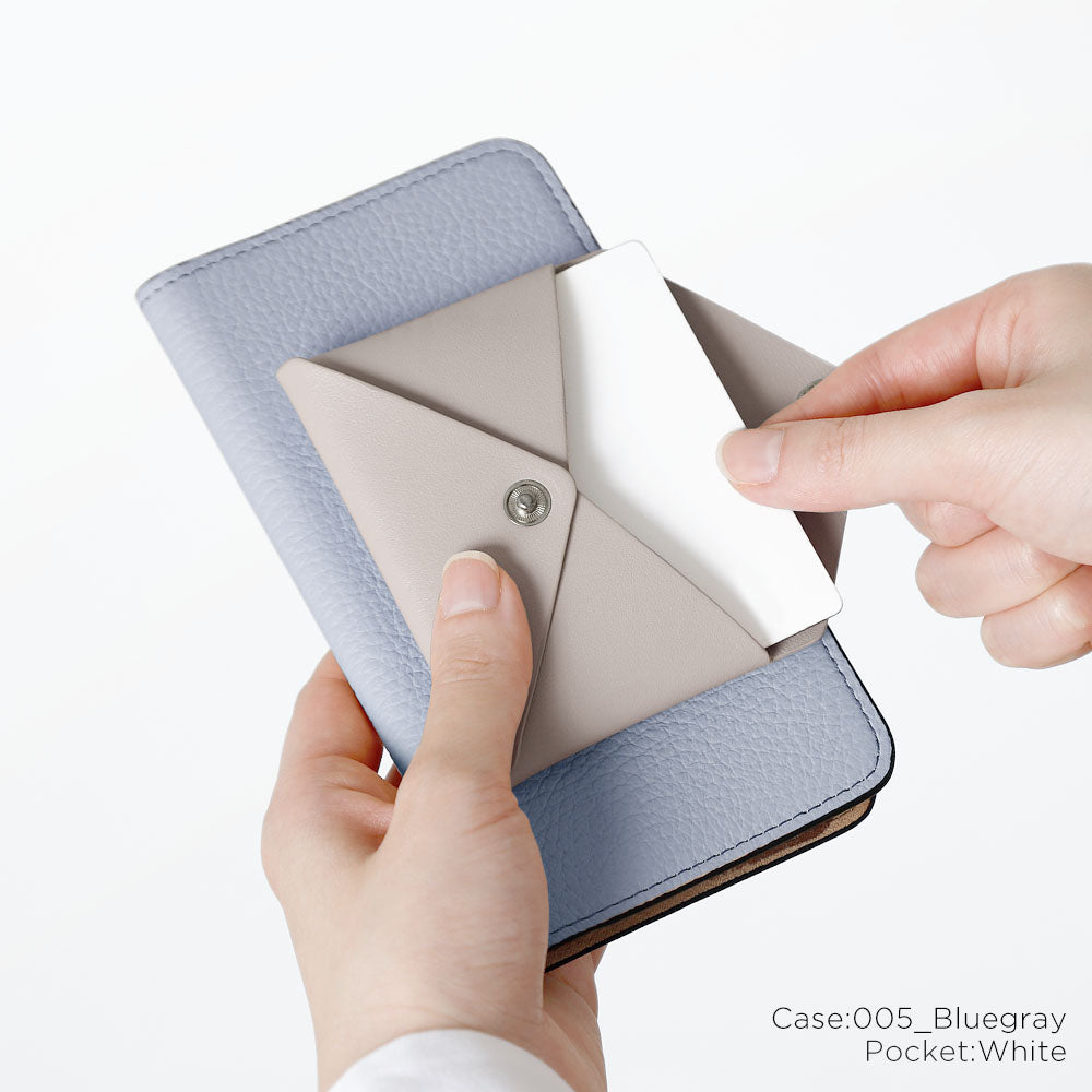 Genuine Leather 32 Colors Italian Shrink Leather Smooth Leather Pocket with Lid Notebook-style Case Google Pixel Series