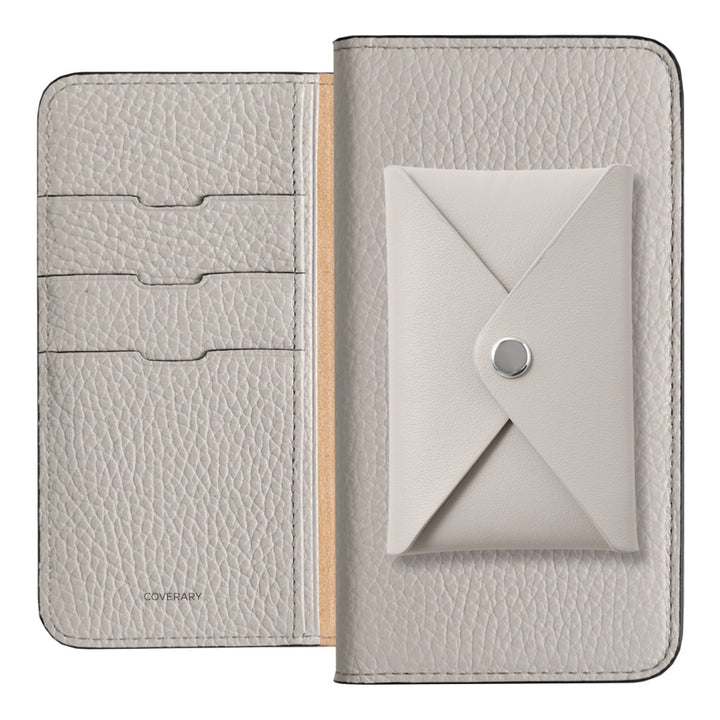 Cuir véritable 32 couleurs Cuir italien grainé Cuir lisse avec poche à rabat Étui portefeuille