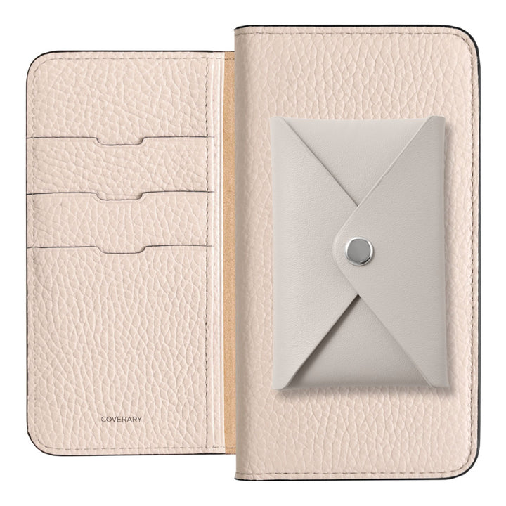 Genuine Leather 32 Colors Italian Shrink Leather Smooth Leather Pocket with Lid Notebook-style Case AQUOS Series