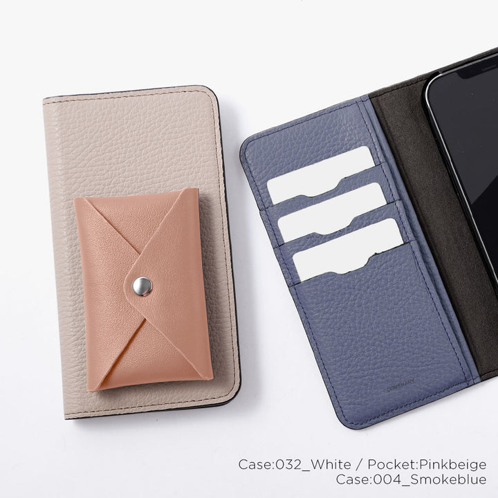 Genuine Leather 32 Colors Italian Shrink Leather Smooth Leather Pocket with Lid Notebook-style Case Google Pixel Series