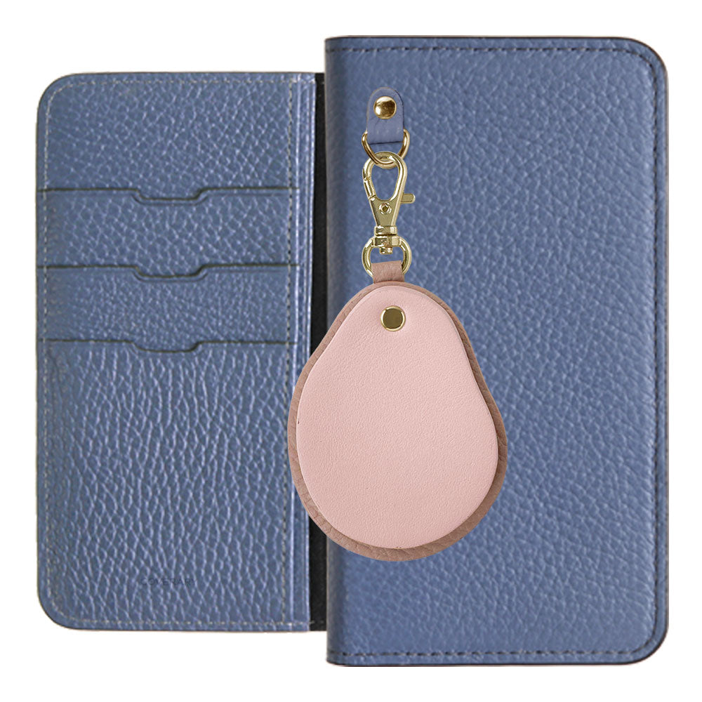 Genuine leather 32 colors Italian shrink leather Different material nuance Mirror charm Notebook type case