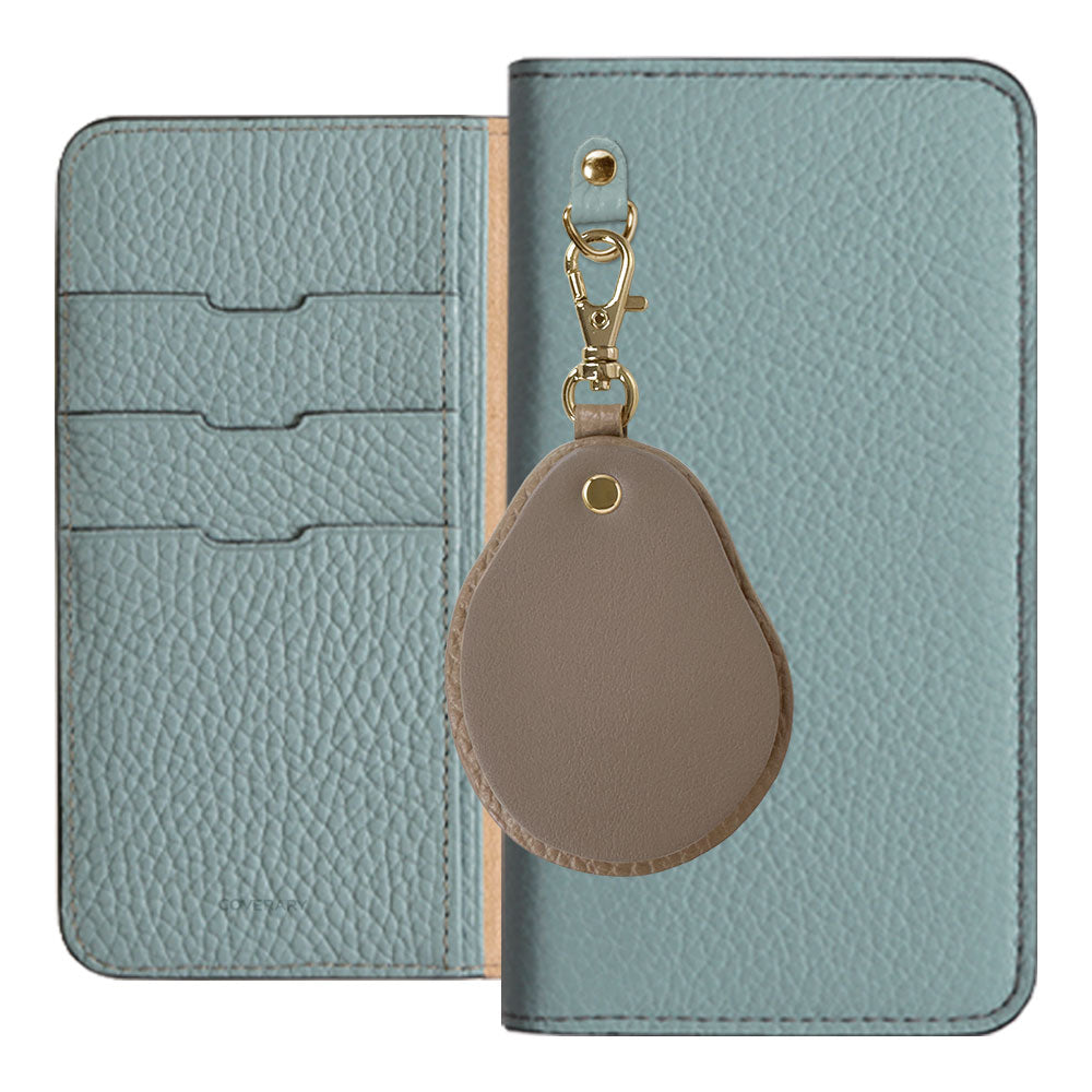 Genuine leather 32 colors Italian shrink leather Different material nuance Mirror charm Notebook type case Galaxy series