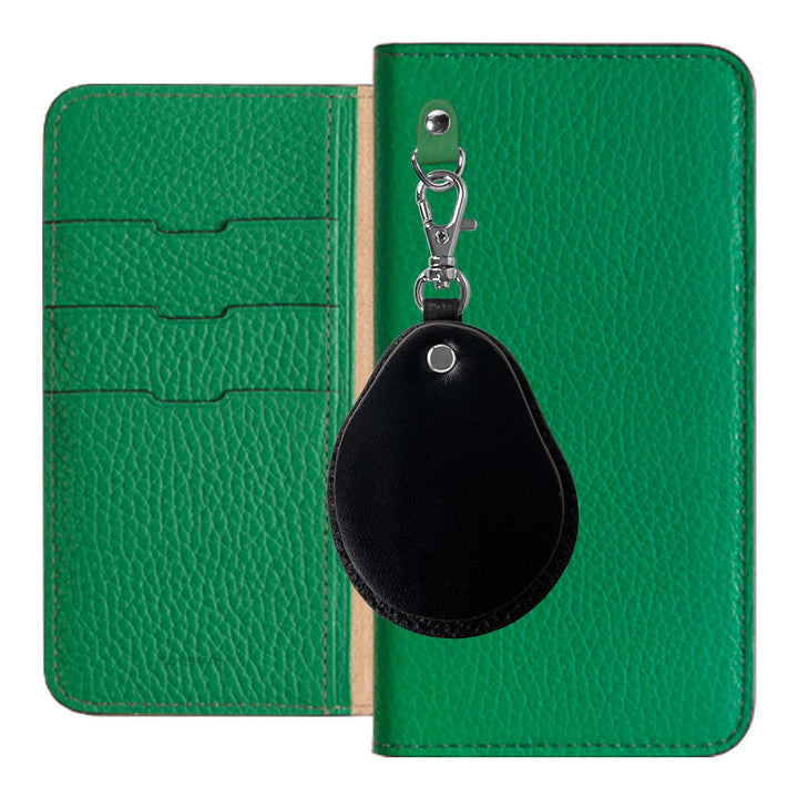 Genuine leather 32 colors Italian shrink leather Different material nuance Mirror charm Notebook type case AQUOS series