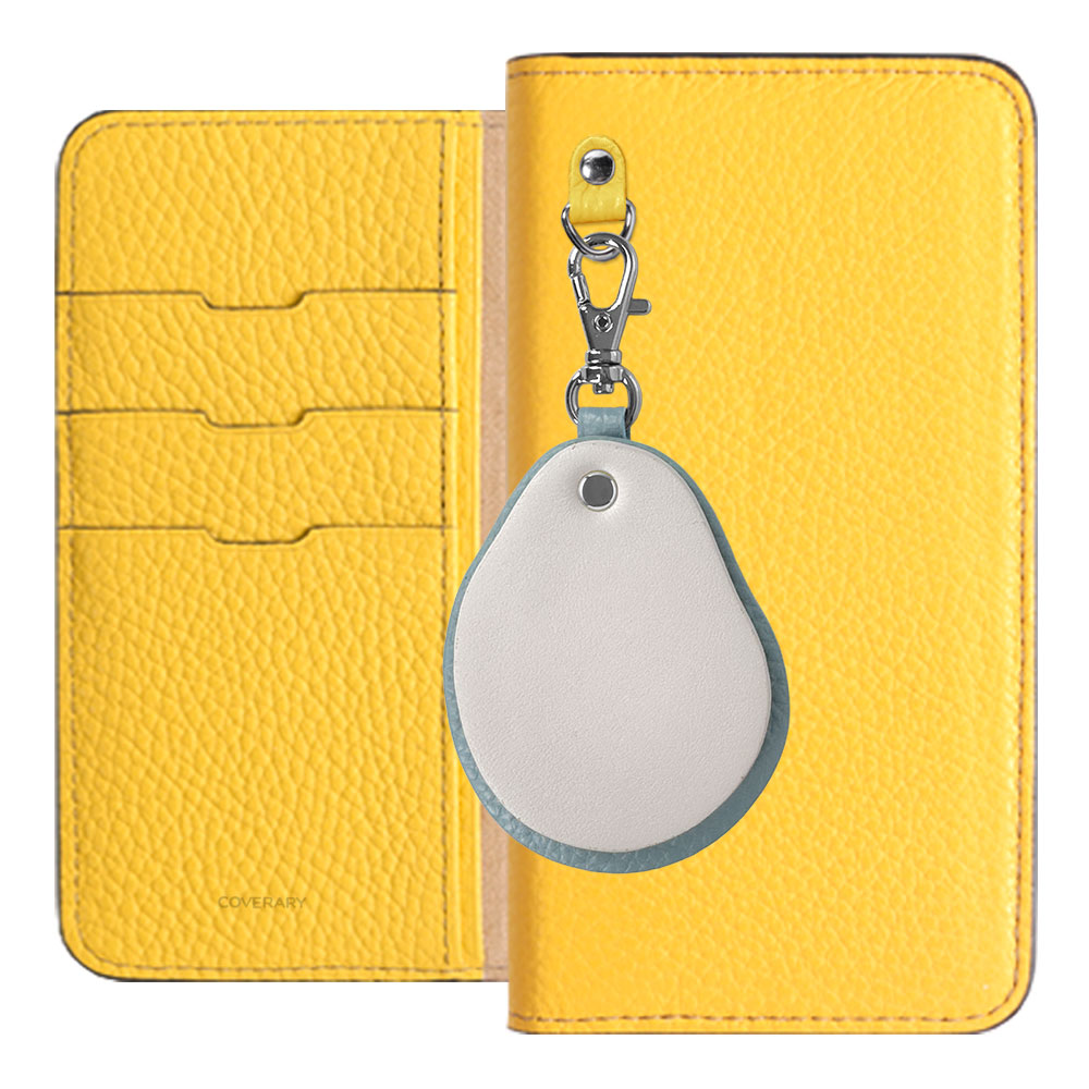 Genuine leather 32 colors Italian shrink leather Different material nuance Mirror charm Notebook type case AQUOS series