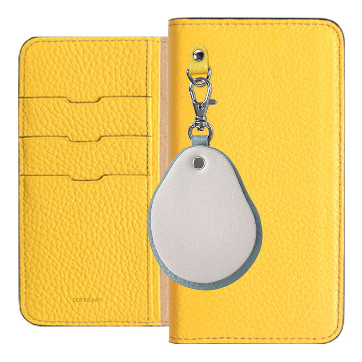 Genuine leather 32 colors Italian shrink leather Different material nuance Mirror charm Notebook type case Galaxy series